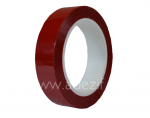 Ruban polyester rouge pour raccord papier siliconé ADEZIF PT891