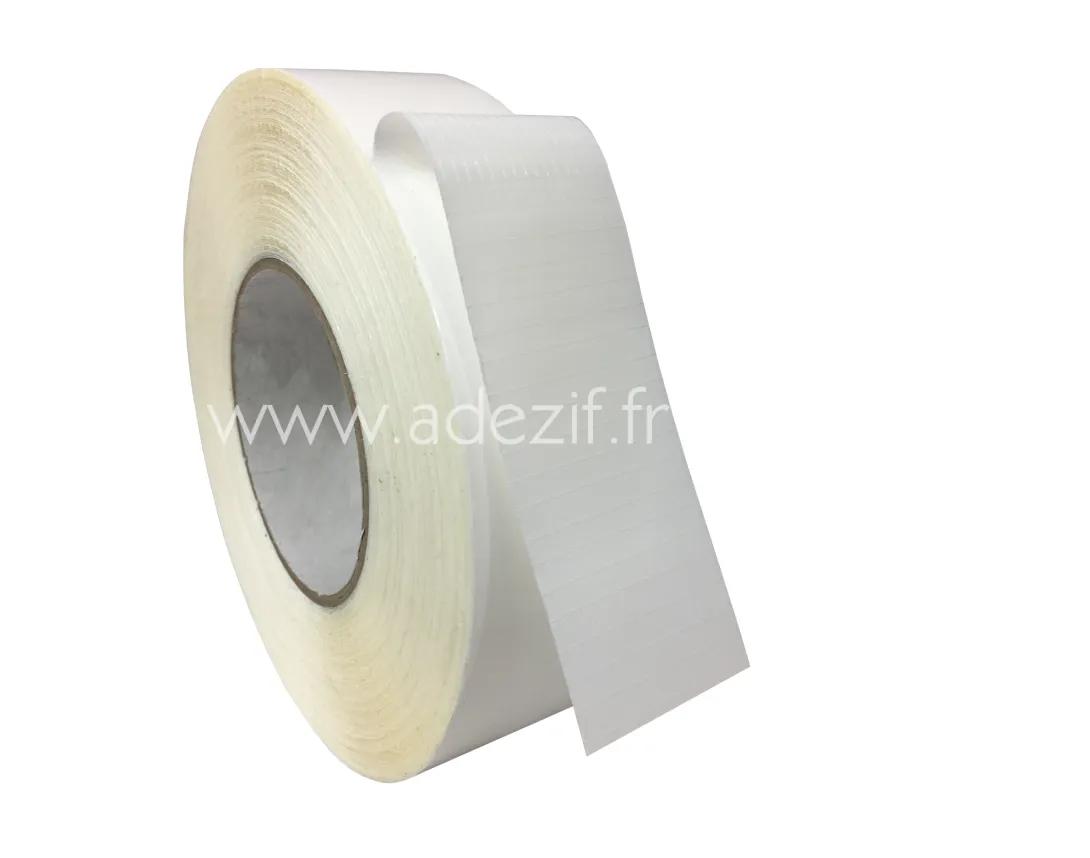 ruban adhésif transfert transparent avec trame polyester blanche adezif TF770