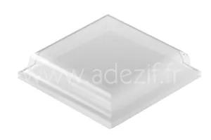 Butée anti dérapante en polyuréthane, adhésive, transparente et de forme carrée